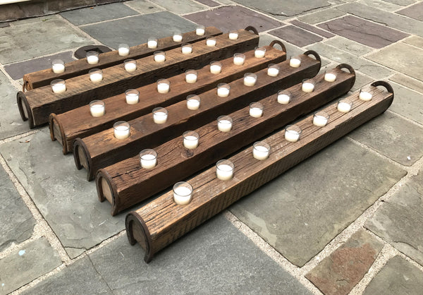 Votive Candle Holder made from reclaimed barn beam