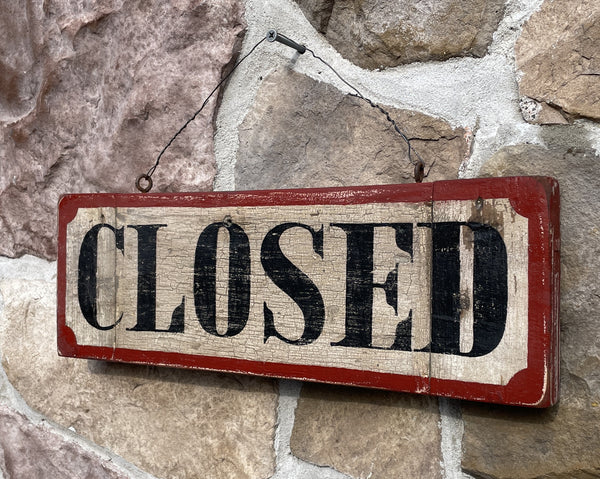 Two-sided Open/Closed sign