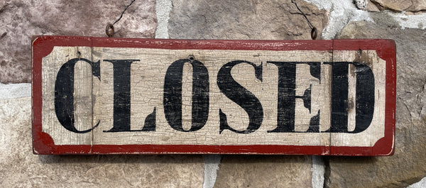 Two-sided Open/Closed sign