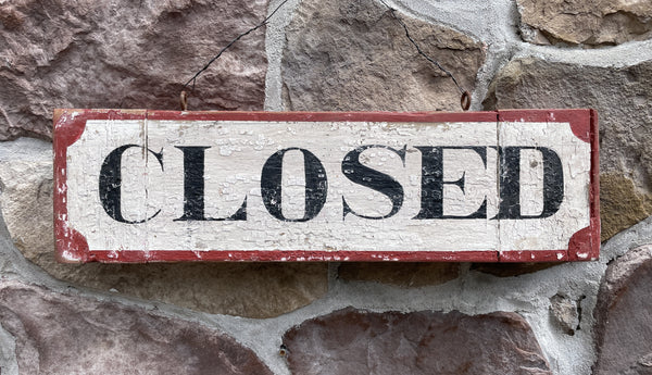 Two-sided Open/Closed sign