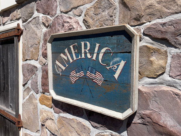 America with Flags