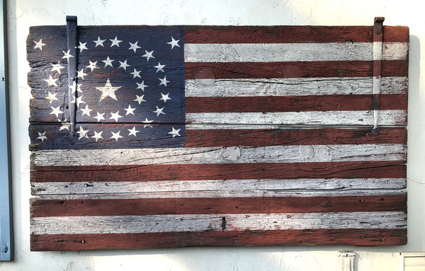 American Flag done on antique door