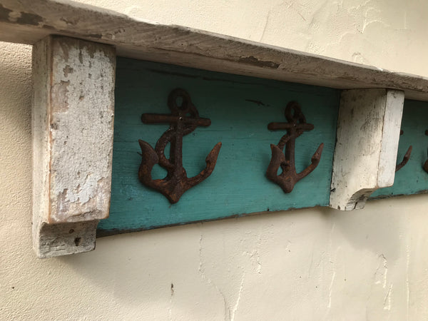 Hanging Coat Shelf with anchors hooks