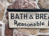 Bath and Breakfast, Reasonable Rates