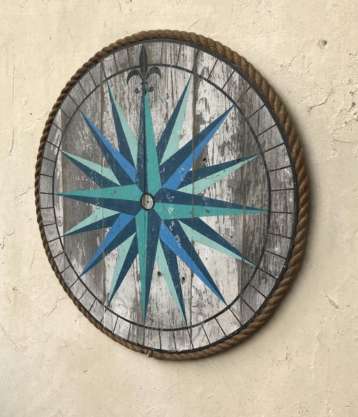 Compass Rose with Rope Molding