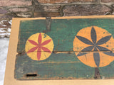 Paint decorated antique tool box