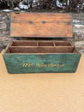Paint decorated antique tool box
