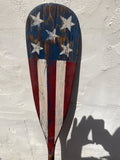 Flag Decorated Vintage Boat Paddle