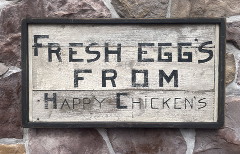 Fresh Eggs From Happy Chickens