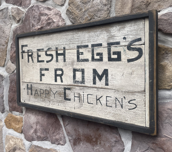 Fresh Eggs From Happy Chickens