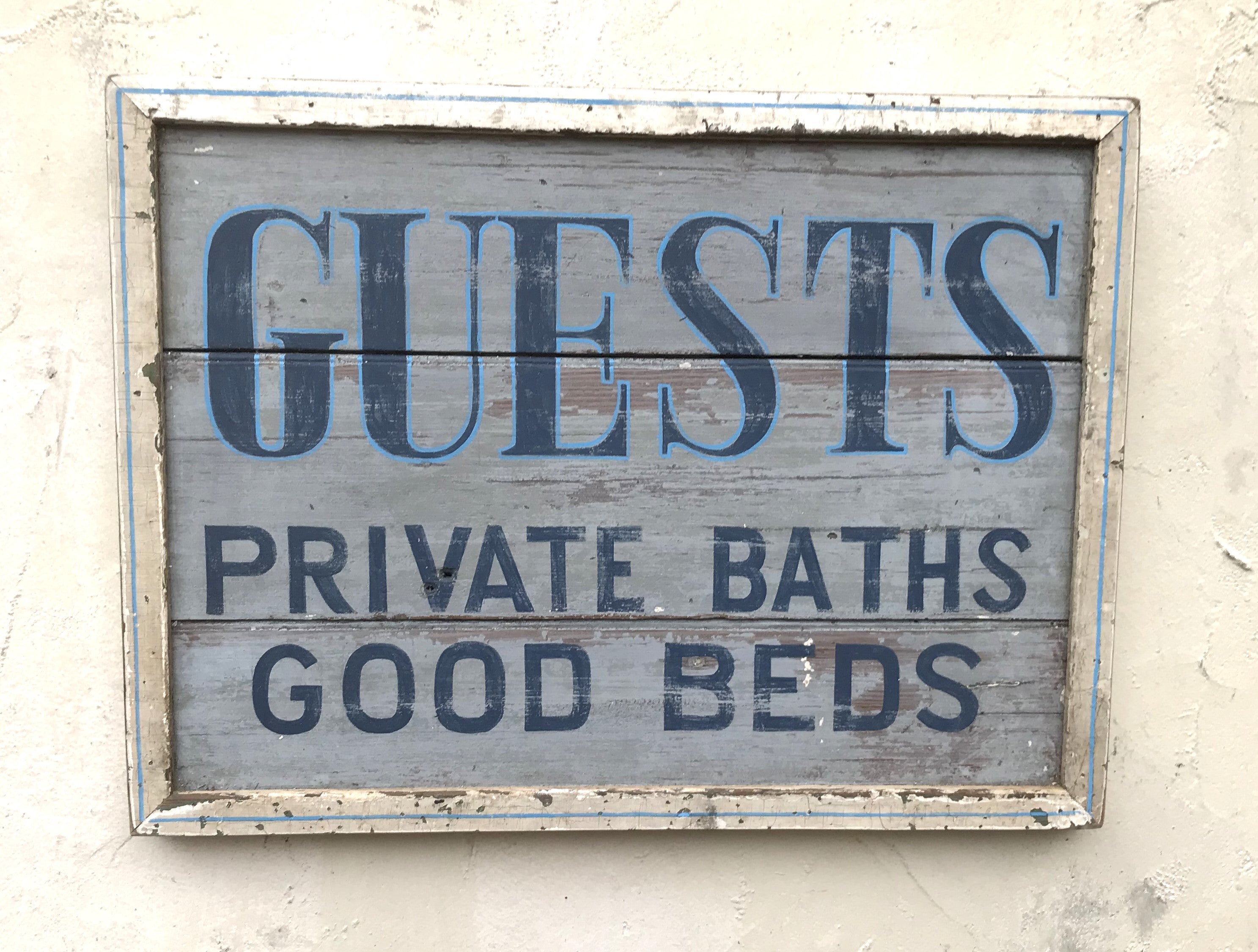 Guests -Private Baths Good Beds