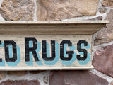 Hooked Rugs on old Window Pediment