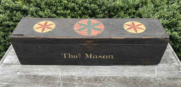 Paint Decorated Antique Tool Box