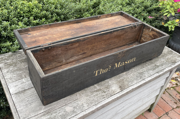 Paint Decorated Antique Tool Box