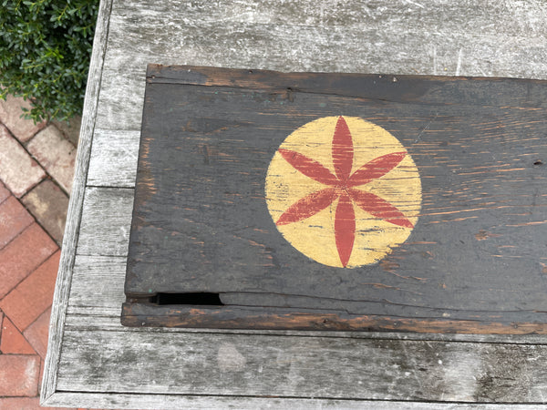 Paint Decorated Antique Tool Box