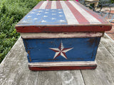 America Flag antique box