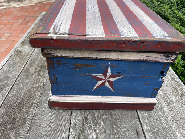 America Flag antique box