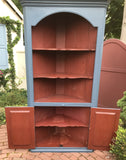 Tombstone Pine Corner Cupboard