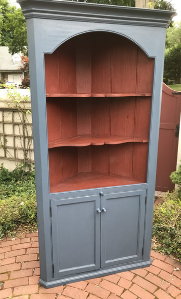 Tombstone Pine Corner Cupboard