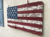 American Flag done on antique door