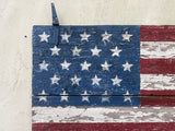 American Flag done on antique door