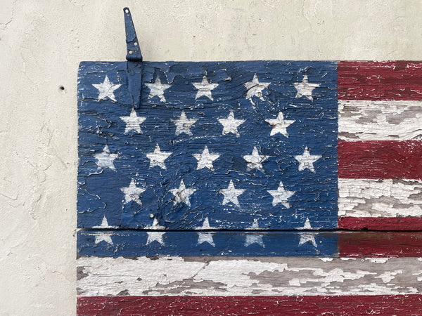 American Flag done on antique door