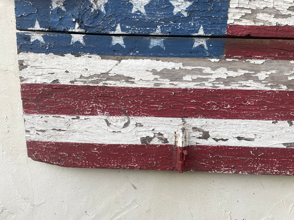 American Flag done on antique door