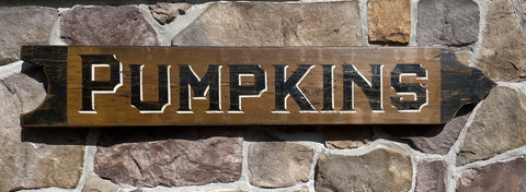 8x48  Painted on an antique board in original burnt orange paint, with b... click for more information