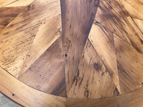 48" Round Table with Compass Rose design and Cast Iron Base