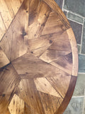 48" Round Table with Compass Rose design and Cast Iron Base
