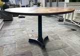 48" Round Table with Compass Rose design and Cast Iron Base
