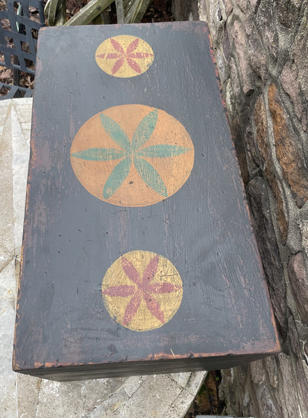 Paint Decorated Antique Dovetailed Chest