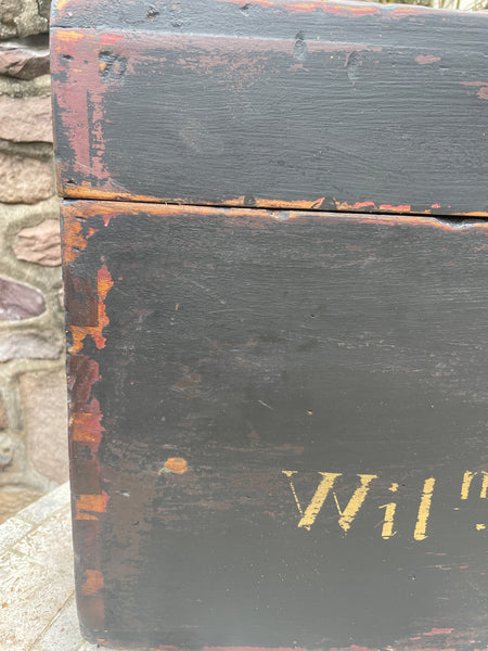 Paint Decorated Antique Dovetailed Chest