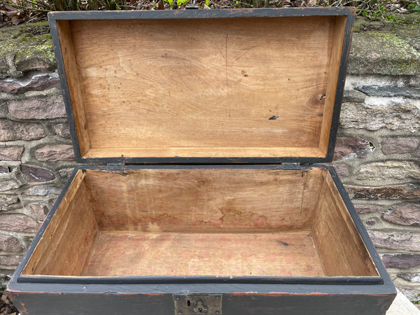 Paint Decorated Antique Dovetailed Chest