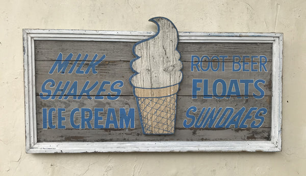 Ice Cream sign with cone