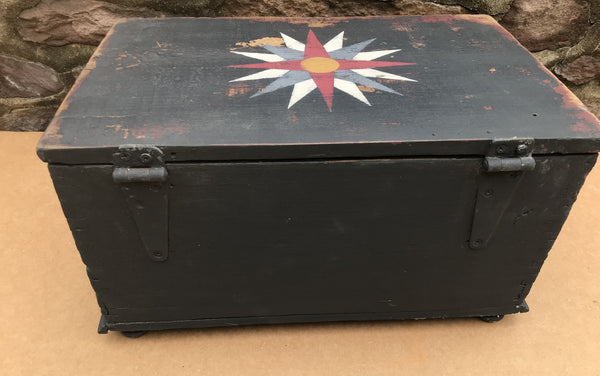 Decorated Antique Box in the style of Jonas Weber