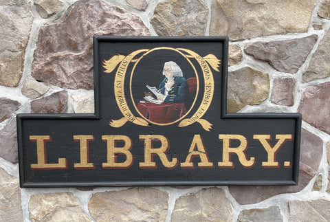 E. Hicks Library Sign