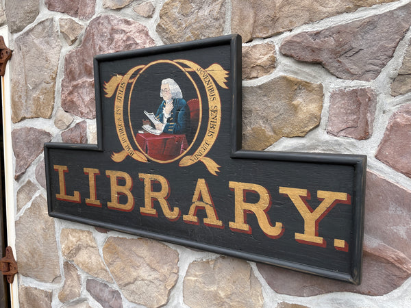 E. Hicks Library Sign
