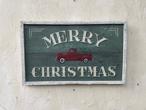 Merry Christmas (with vintage truck)