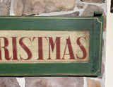 Merry Christmas on antique shutter