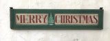 Merry Christmas on antique shutter