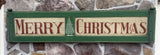 Merry Christmas on antique shutter