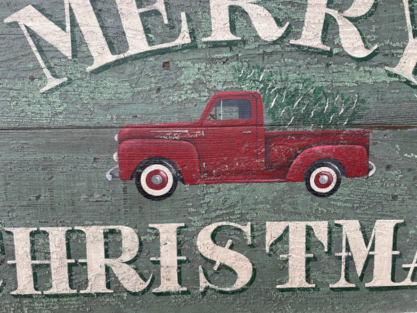 Merry Christmas (with vintage truck)