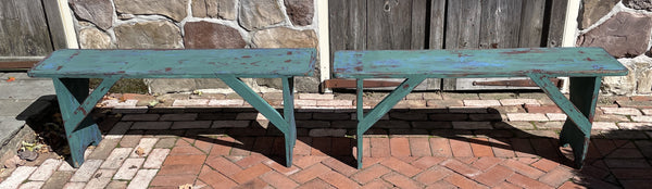 Mortised Bench with Scrolled Legs