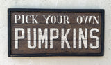 Pick Your Own Pumpkins