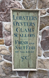 Lobsters, Oysters, etc seafood sign