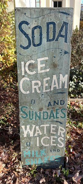 Soda, Ice Cream vertical sign