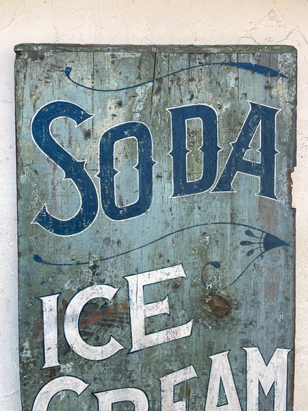 Soda, Ice Cream vertical sign