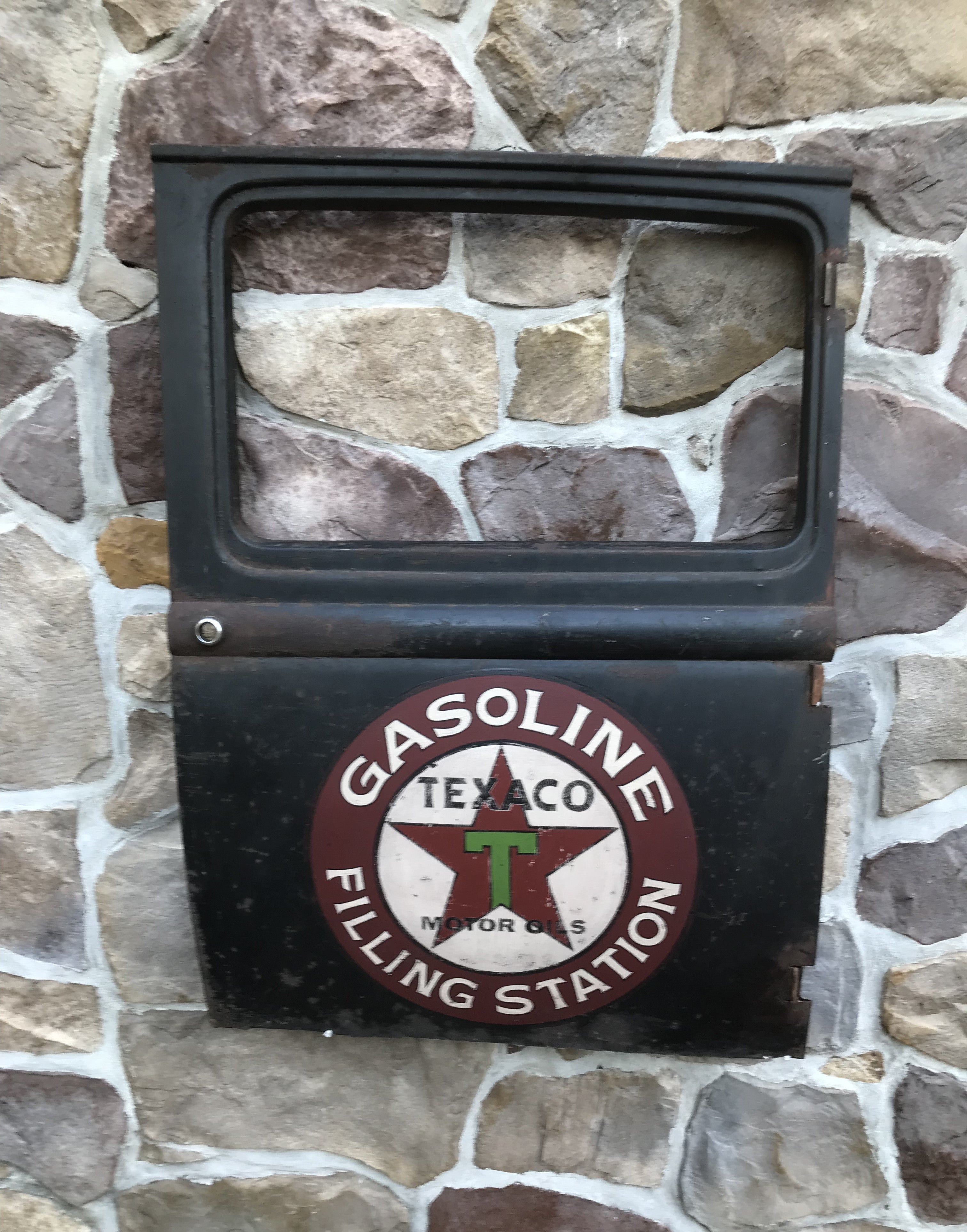 Texaco logo on 1930's Buick Car Door