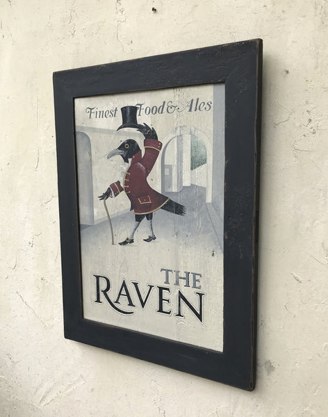 The Raven English pub sign